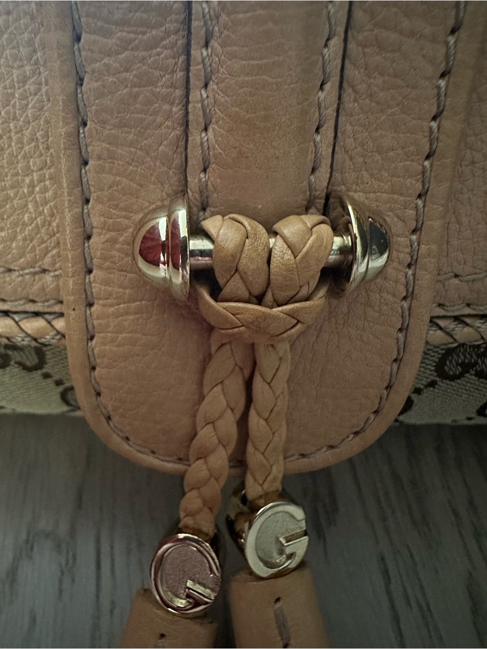 Gucci Marrakech GG Monogram Tassel Baguette Chain Shoulder Bag Entrupy COA - Picture 12 of 16
